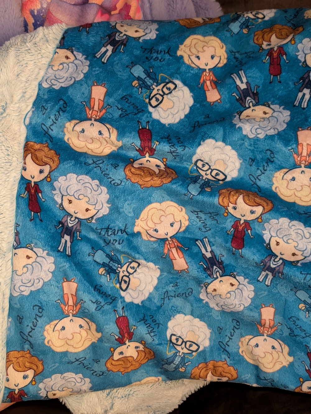Golden Girls Character Minky Blanket Custom
